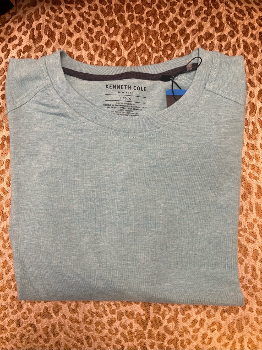 Kenneth Cole Light Heather Green Short Sleeve Crew Tee